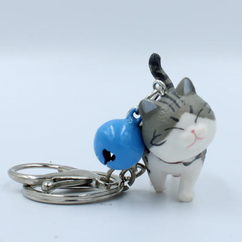 9 cartoon kitty doll keychain pendant  cute cat bell car key ring creative small gift
