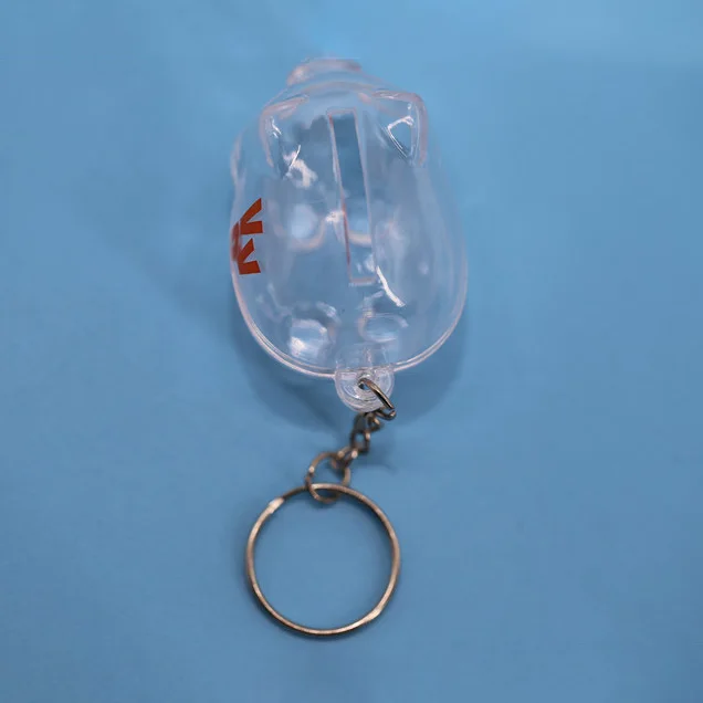 Custom Logo Promotional Piggy Bank with Key Ring Mini Money Saving Coin Box Pig Shape Keychain