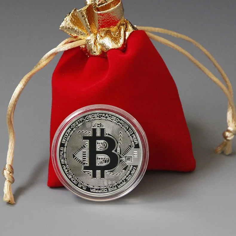  Оптовая продажа профессиональные металлические сувениры для биткоинов позолоченные посеребренные