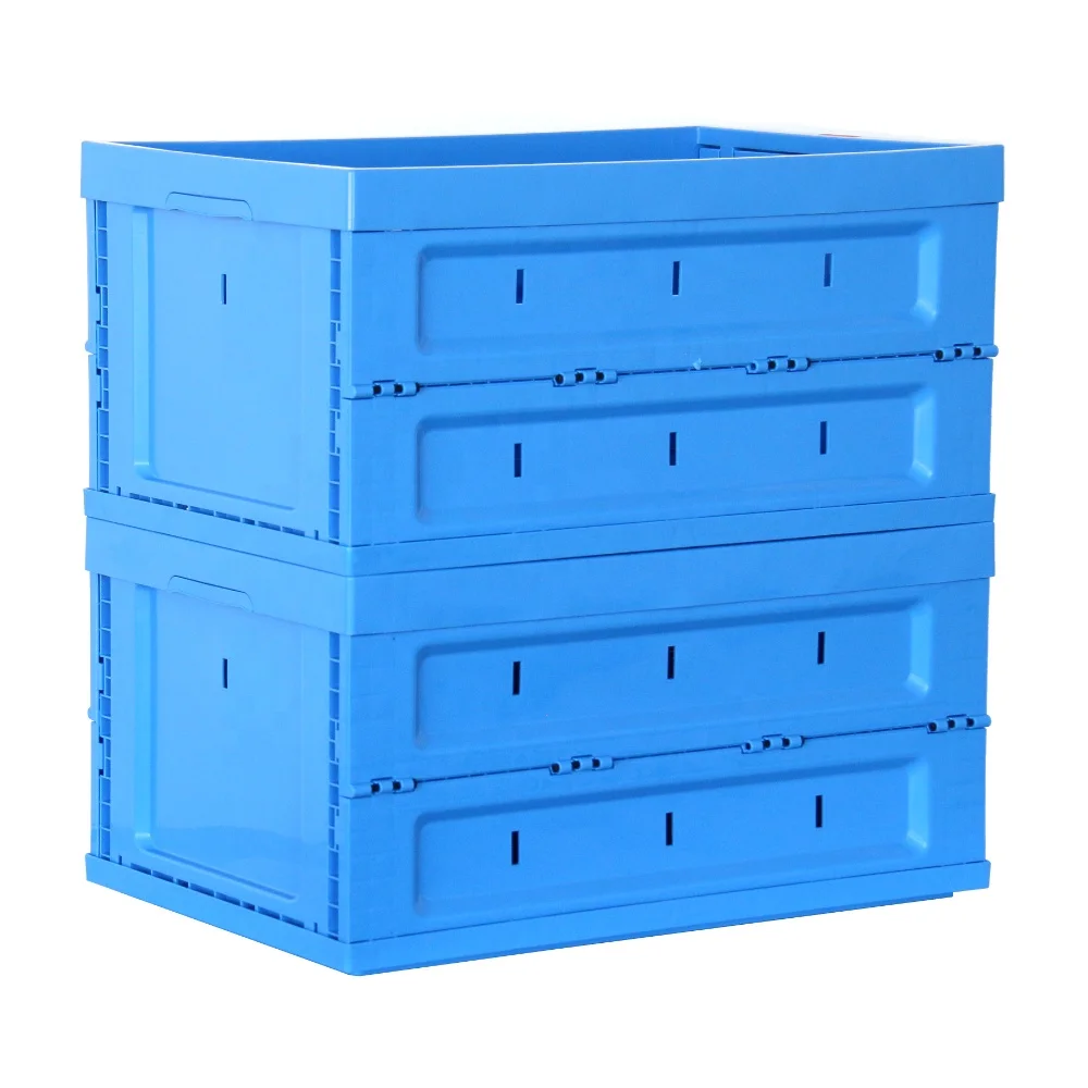 Industrial ASRS smarter warehouse storage picking stackable foldable plastic collapsible storage tote bins