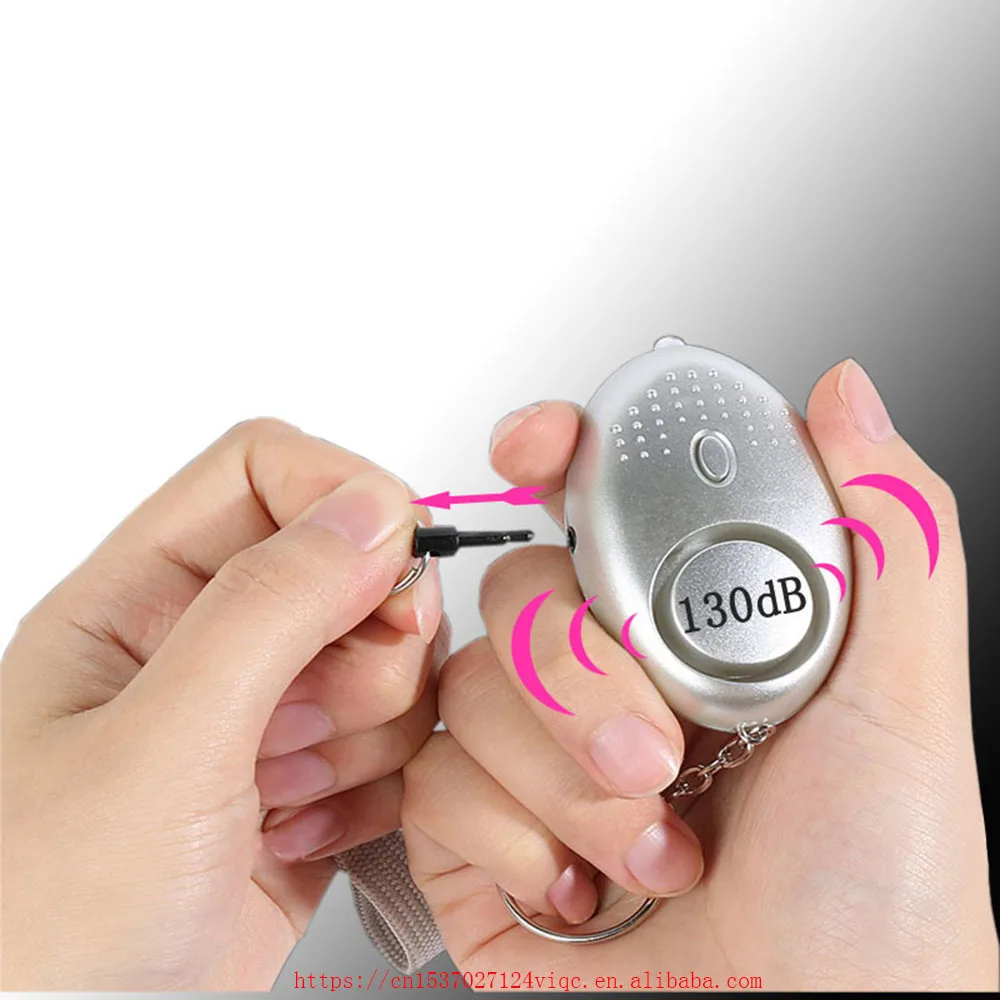 130db Alarms Keychains Led Portable Emergency Sos Security Self Defense Sets Alarm Keychain Personal Alarm For Women