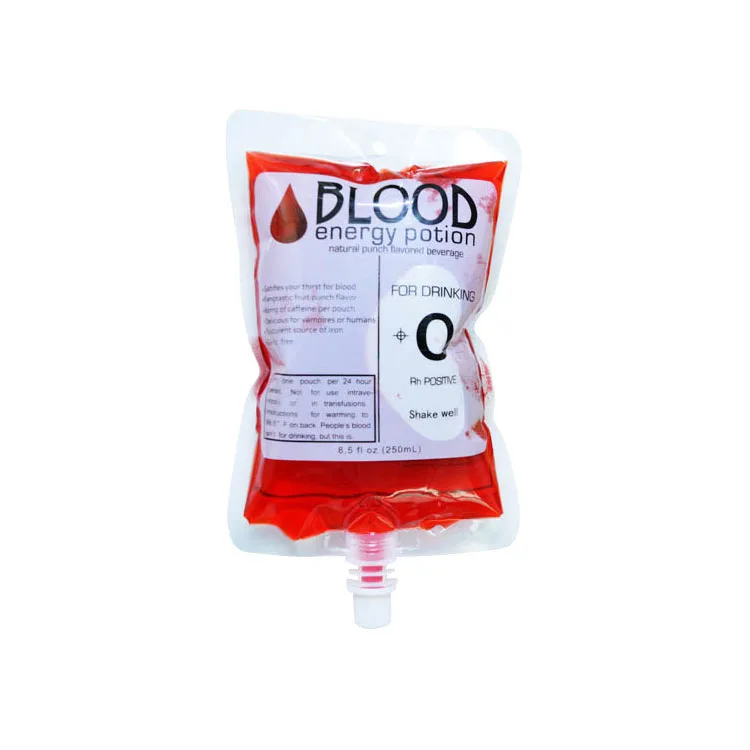 Empty Drinking Spout Pouch recycled food grade halloween drink blood bags