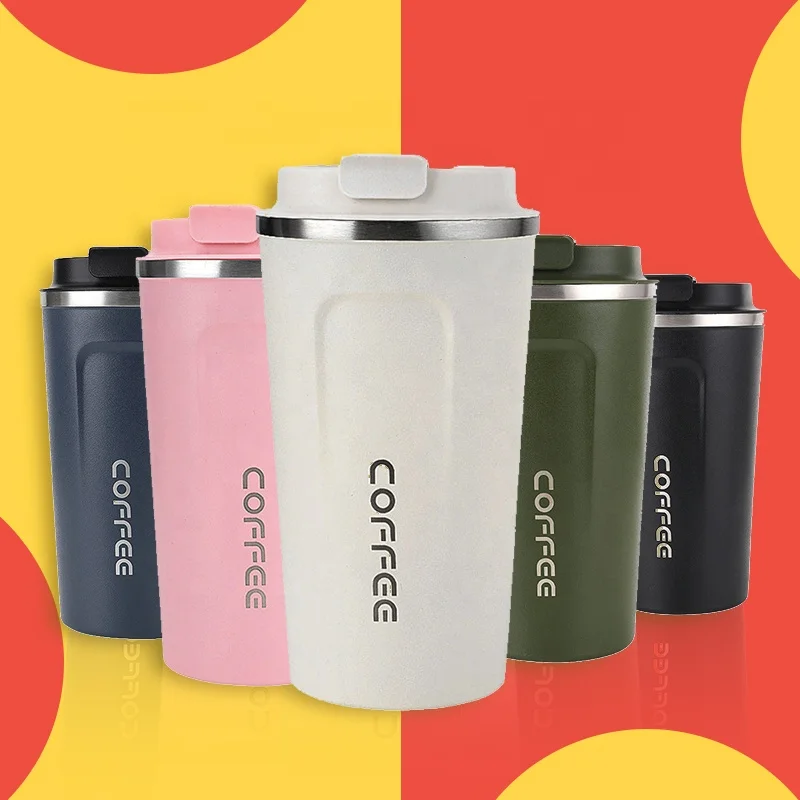 Custom Hot Double Wall Reusable Thermos Vacuum Cup Tazas Travel Insulated Stainless Steel Sublimation Coffee Mugs