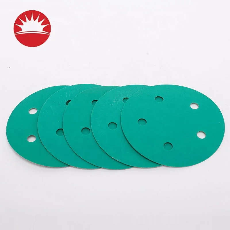 125mm Green Color Polyester Film Base Sanding Disc Sand Paper for Automotive Industry