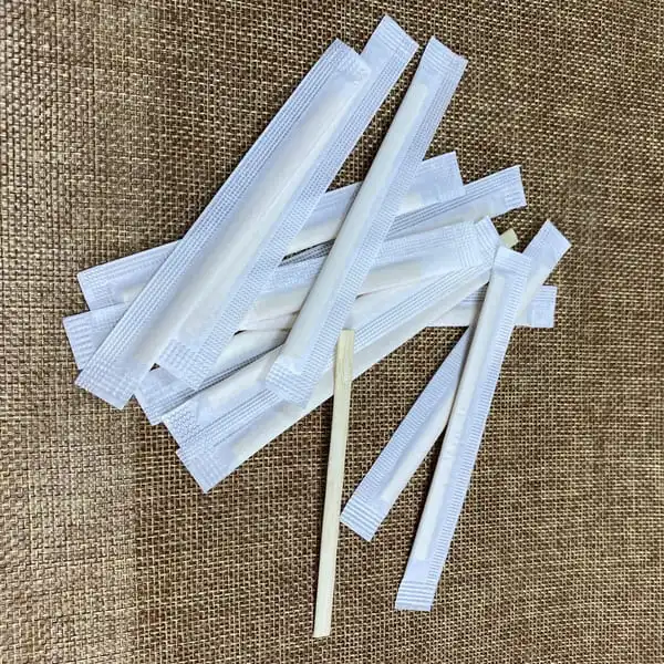 Гостиничные биоразлагаемые индивидуально обернутые деревянные одноразовые бамбуковые мешалки для кофе