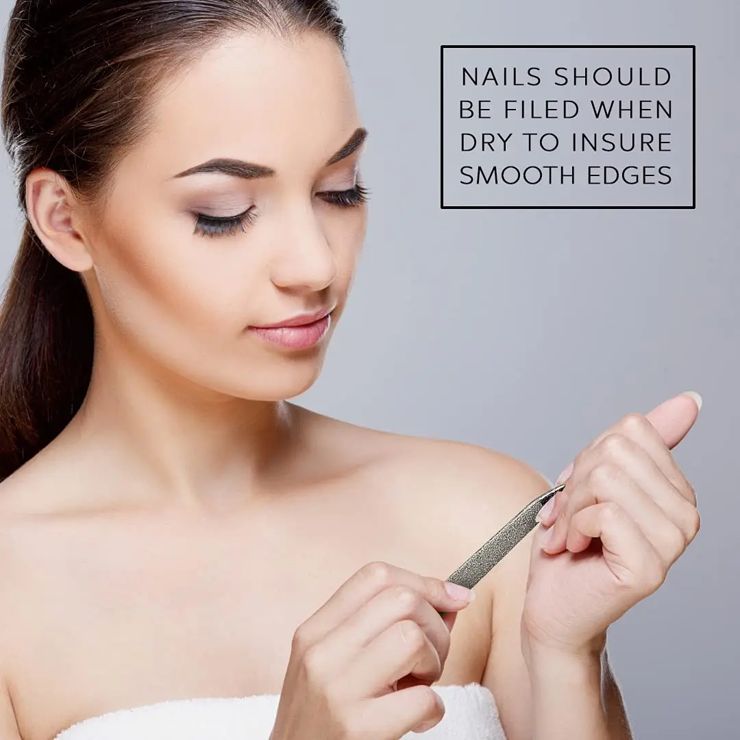 Double Sided Nail File Stainless Steel Manicure Pedicure Tools Files Metal Nail File