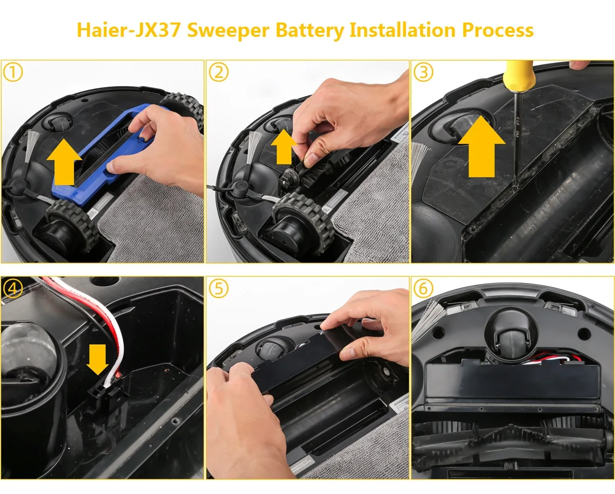 14.8V 3.2/5.6Ah battery for Xiaomi home automatic sweeping dragging machine battery for Haier JX37 sweeper battery pack