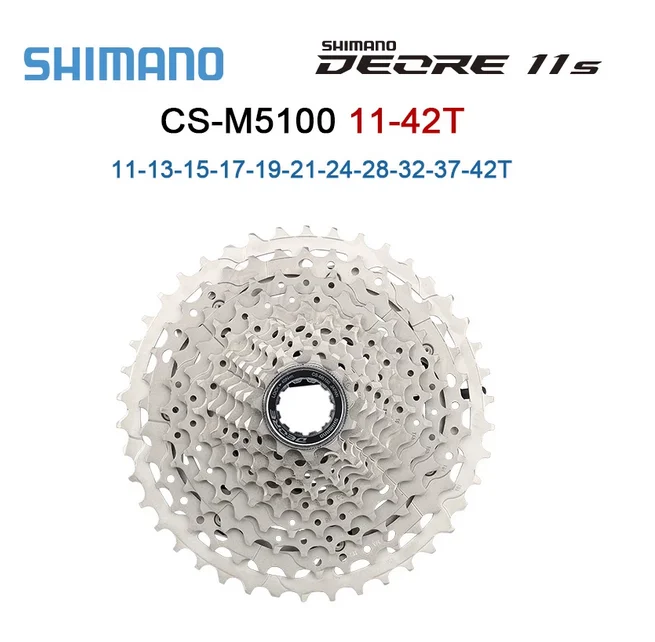 Shimano Deore 11S CS M5100 Cassette MTB 11V K7 Mountain Bike Sprocket 11-42T 51T Freewheel 11 Speed Ratchet Bicycle Parts