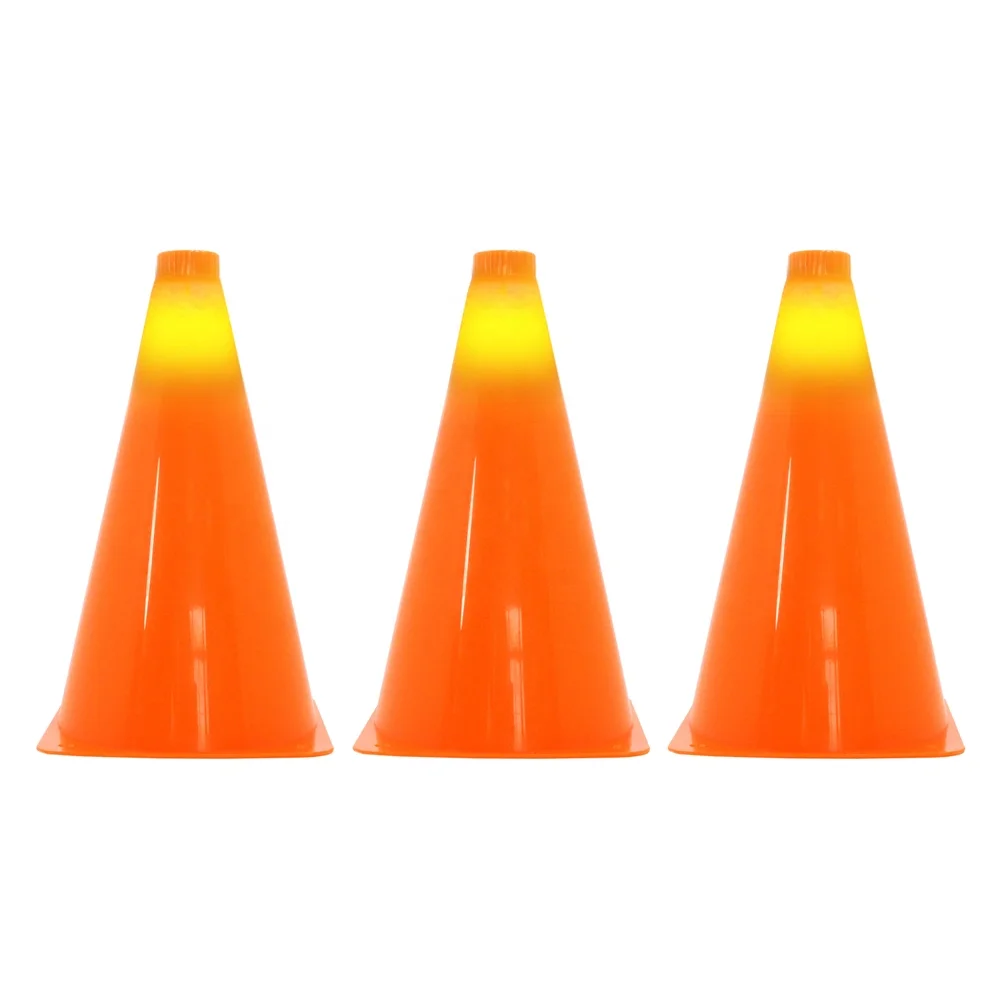LED Light Up Marking Warning Traffic Cones Speed Agility Sport Cones For Soccer Basketball Football Athletics Drills Training