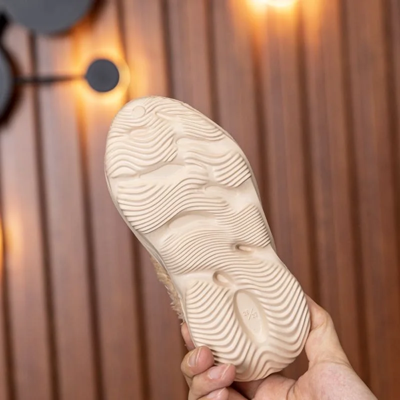 Hot Sale Winter Clogs men and women cotton shoes baby fluffy shoes Yezz fur Kids Slippers