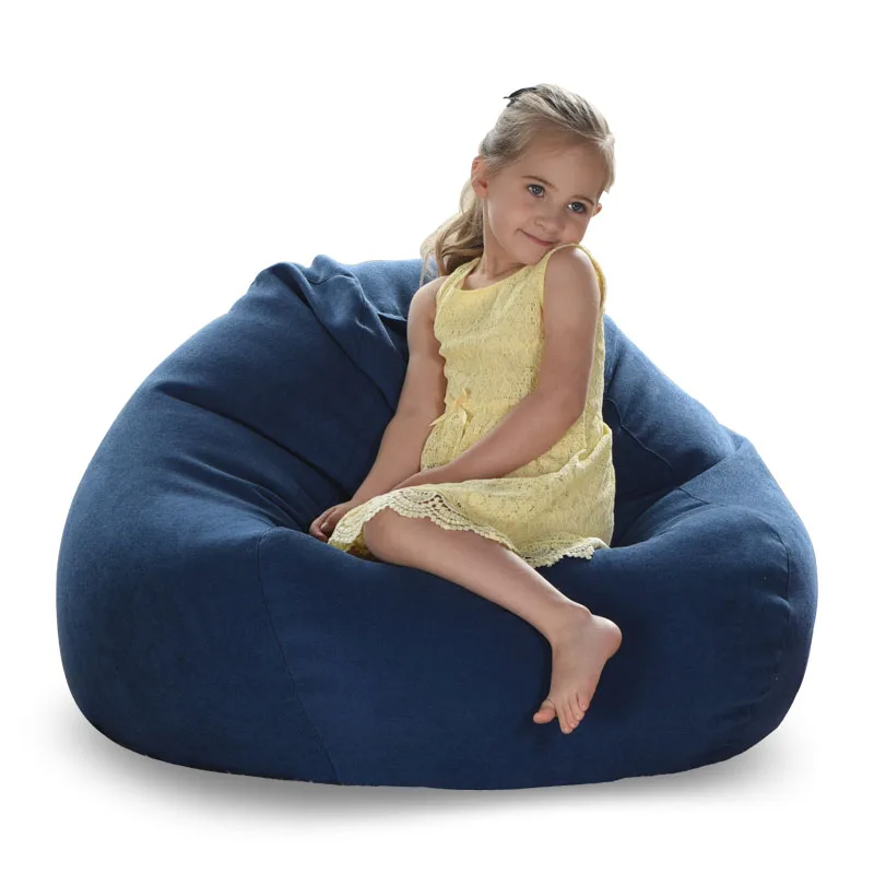 Детский Бархатный Чехол в виде бобов темно-синего цвета M