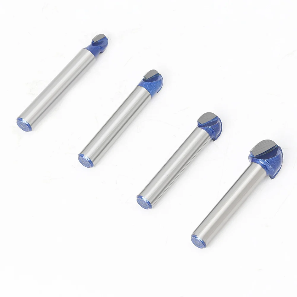 6mm professional woodworking round bottom digging milling cutter edge trimming machine end mill cnc router tool