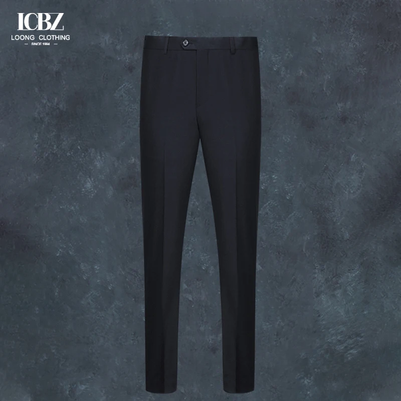 Fashion Stylish Trousers Bespoke Custom Pants Fabric Italy Solid Color 100% Wool Blend Made to Measure Mens Business Suit Pant