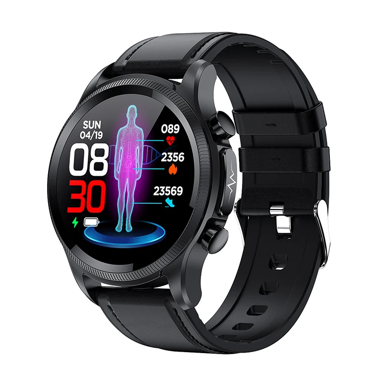 E400 smart watch 1.39 inches non-invasive blood glucose ECG+PPG temperature blood pressure blood oxygen heart rate temperature