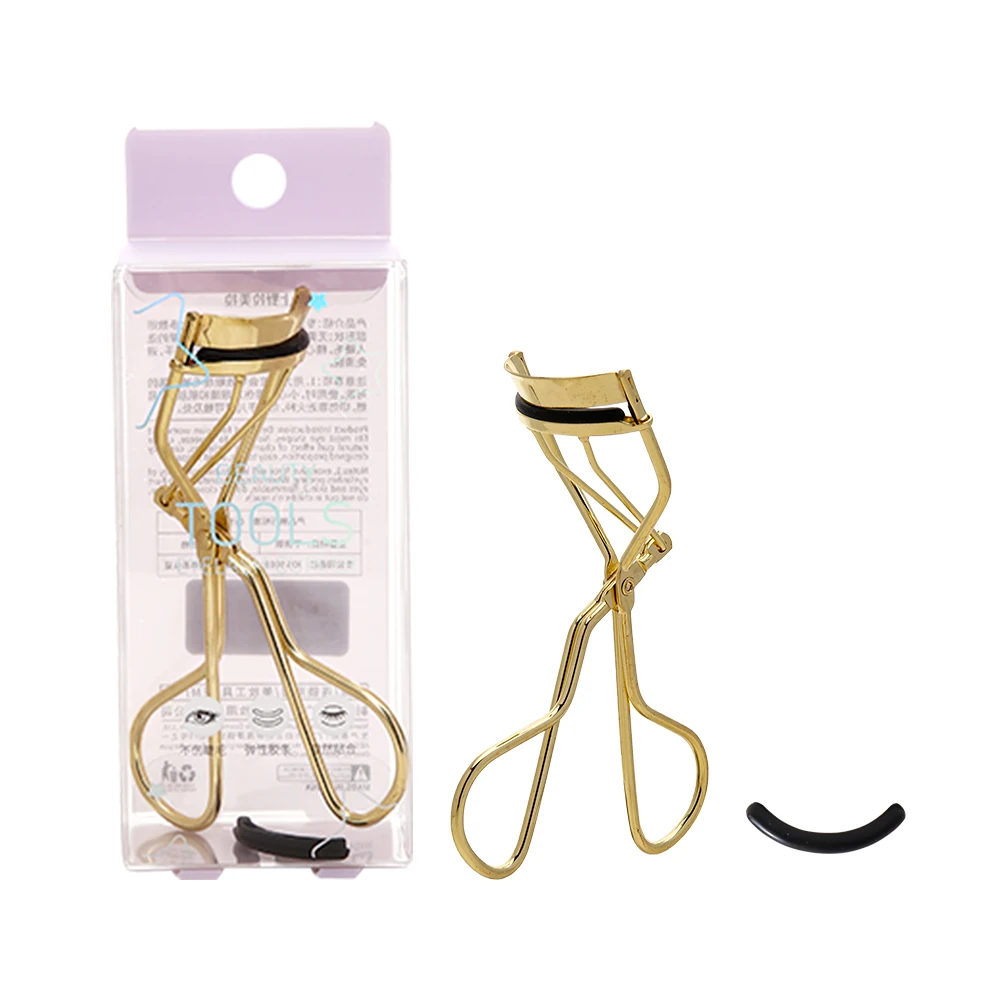 LMLTOP High Quality Gold Eyelash False Eye Lash Curlers No Heated Eye Beauty Makeup Tools Single Eyelash Curler Clip SY520