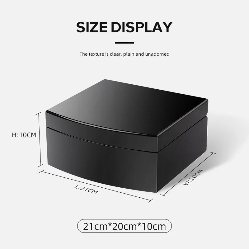 SUNDO Black piano finish wood watch box watches storage case Red velvet inner gloss wooden single watch box for gift