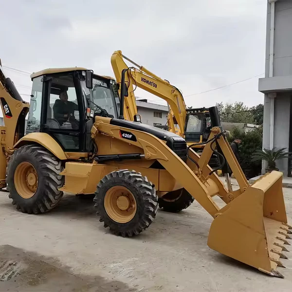 Low Price Efficient Cat 420f Used Backhoe Loader Retroexcavator In Shanghai Used Mini Loader Cat 420f Used Backhoe Loaders