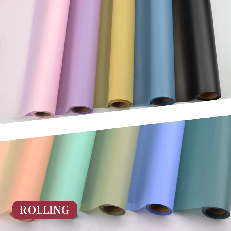 
60CM*20M Decoration Fresh Cut Flowers Packing solid-colored Wrapping Paper Roll 