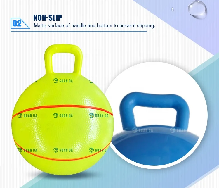 Eco-friendly Kids Playing Jumping Hopper Ball Toy Bouncy Ball With Handles