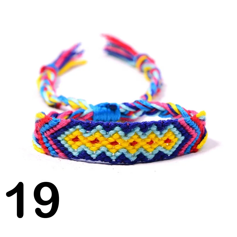 Handmade Rainbow Colorful Rope Braided Thread Friendship Bracelets