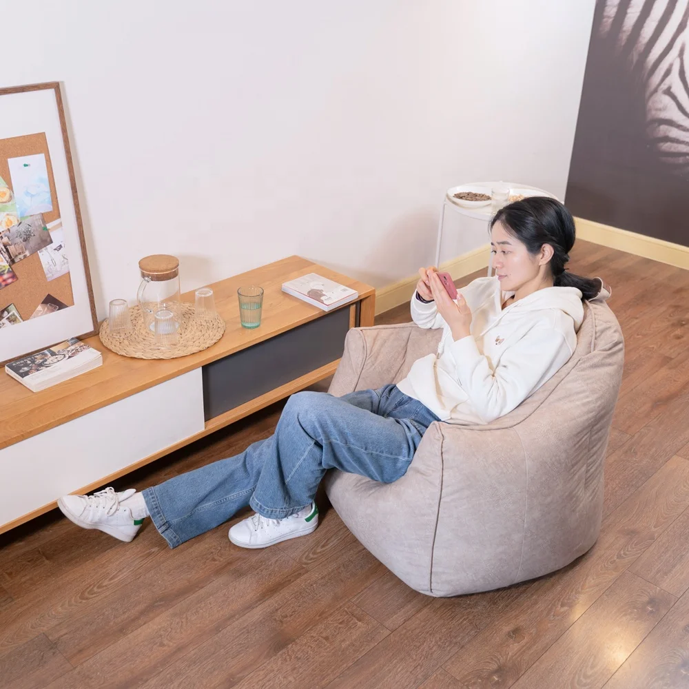 Pumpkin Shape Hug Armchair Home Furniture Reading Chair Bean Bag Er Manufacturer