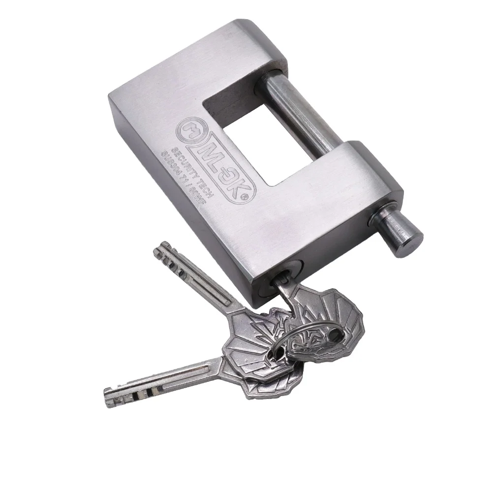 MOK Rust proof 304 stainless steel container transport rectangular padlock heavy duty padlock giant padlock