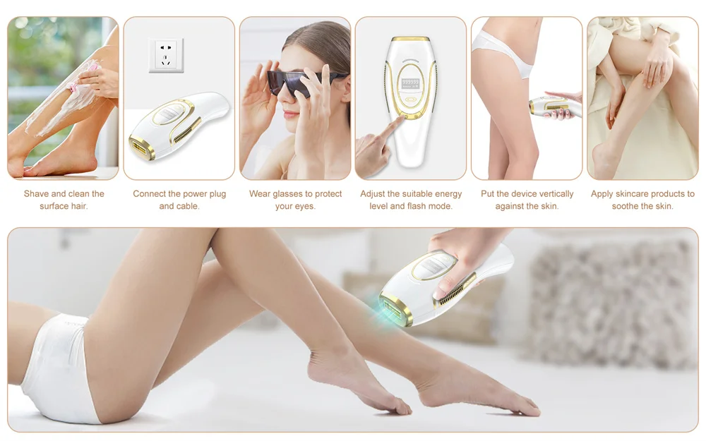 510K Laser Epilator 99W Shots IPL Hair Removal Women/Man Whole Body Permanent Hair Remover Device Electric Laser