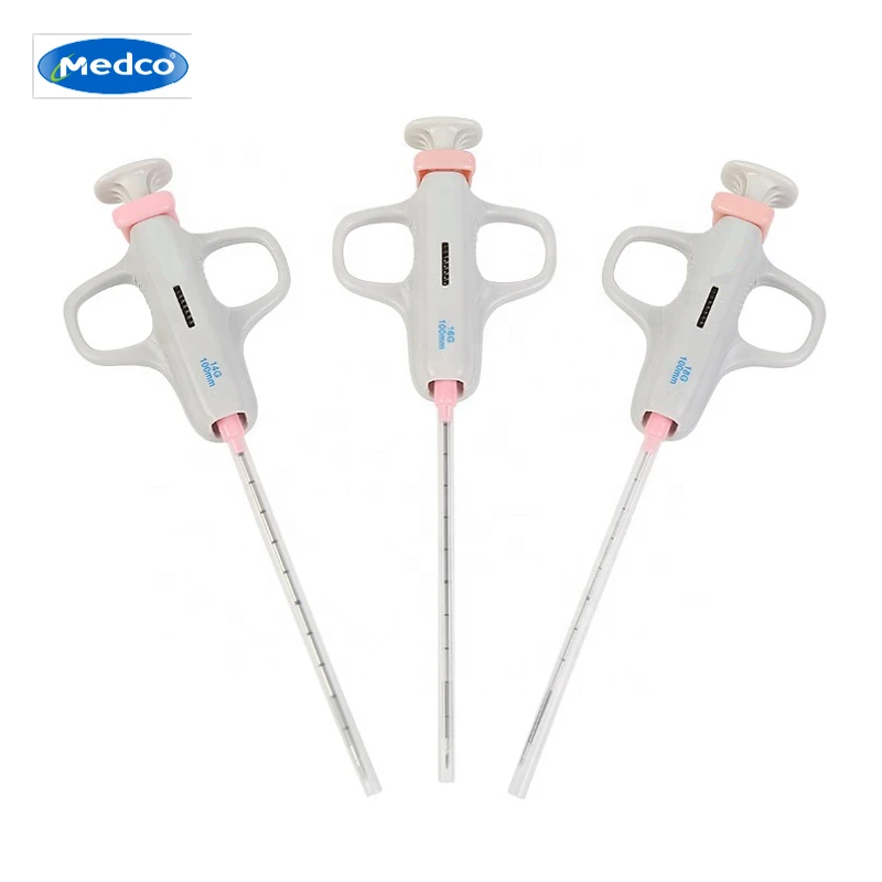 Disposable Light Bone Marrow Biopsy Gun Abram Pleural Biopsy Semi-automatic Trucut Biopsy Needle