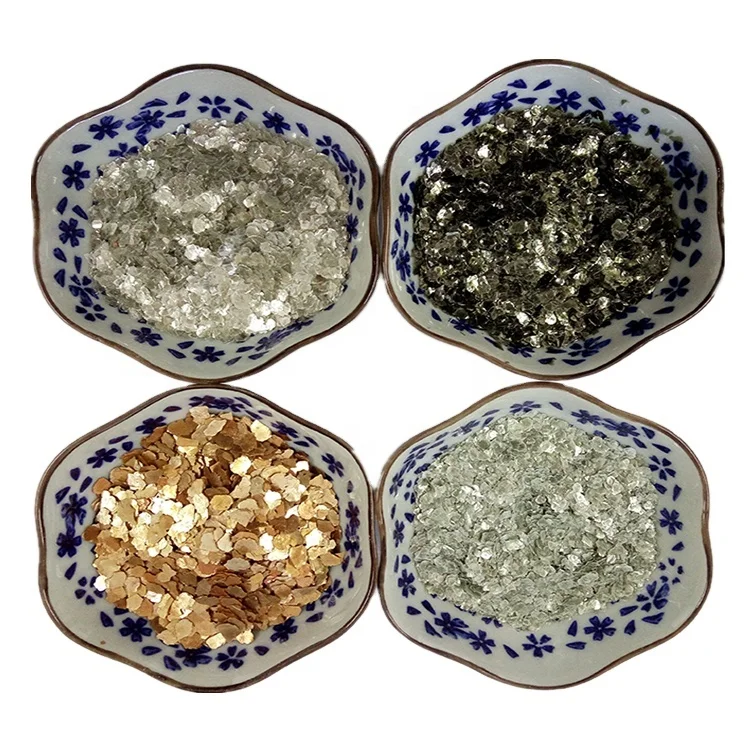 Наполнитель для наружных стен, цветной слюдяной чешуйки, Размер 3-5 мм