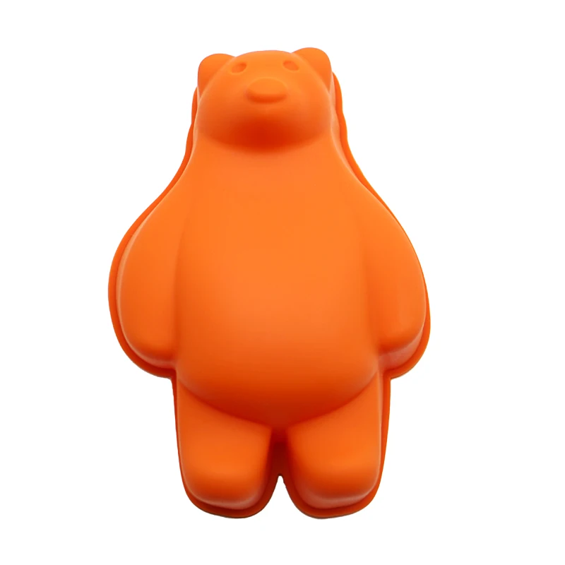 Eco Friendly Heat Resistant Non-stick Baking Supplies Bear Shape Silicone Chocolate Cake Mold