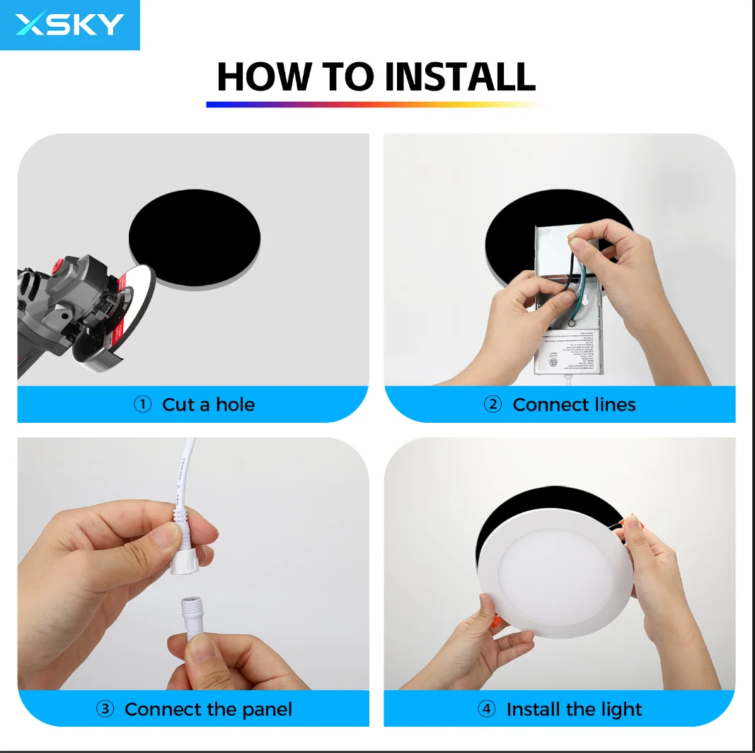 LED Recessed Lights 13W Color changing, LED Lights with Matter Gateway Work With Alexa/Google /Siri, 6inch-4 Pack with Gateway