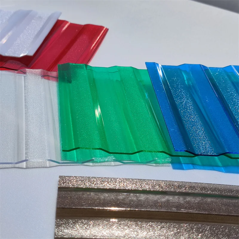 UV coated protected and high light transmission corrugated embossed polycarbonate sheet