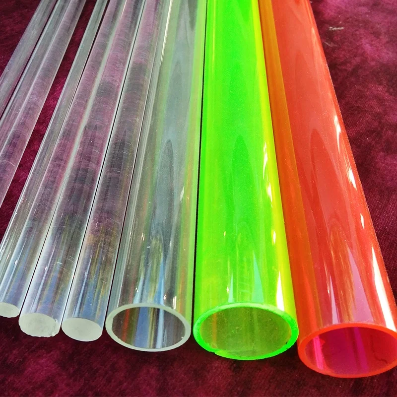 High Quality Transparent Clear Polycarbonate Pipe Colorful PC PMMA Acrylic Plastic Tube