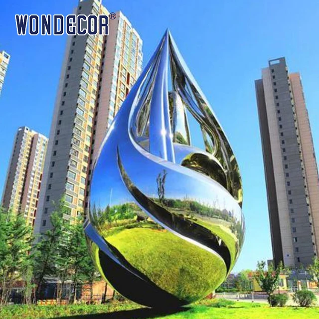 Custom modern stainless steel statue art abstract metal outdoor sculpture