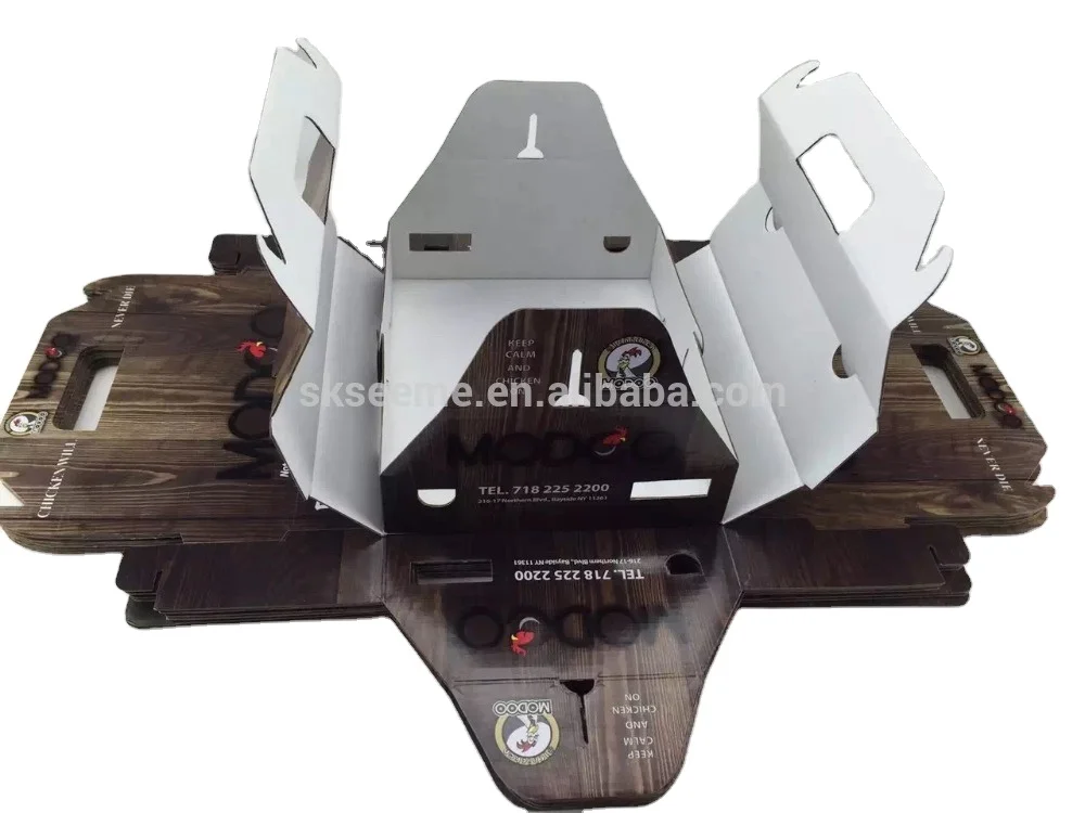 Custom take-away fried chicken nuggets packaging box food packaging box