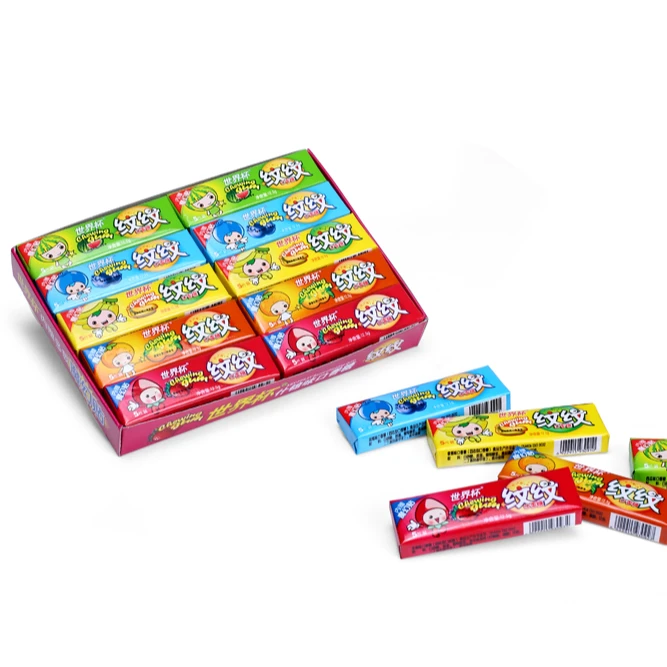 Wholesale delicious 12.5g 5 sticks halal cartoon tattoo chewing gum