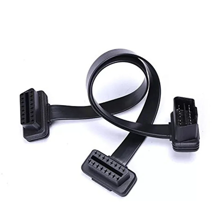 30CM OBDII Extension Dual Connector Y Splitter OBD2 16PIN J1926 Male to Female Connection ELM327 for Car Diagnosis GPS Trackers