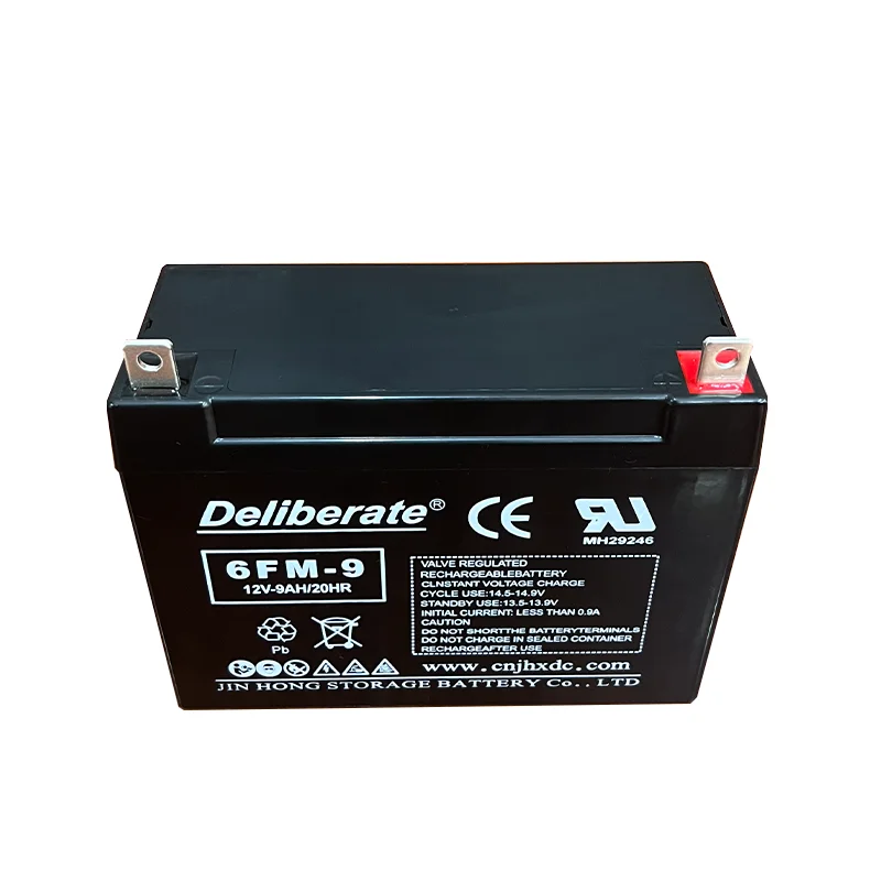 AGM Deep Cycle 12V 9AH Rechargeable Lead Acid Storage UPS Battery 12V 9ah for Solar Power Street Lights