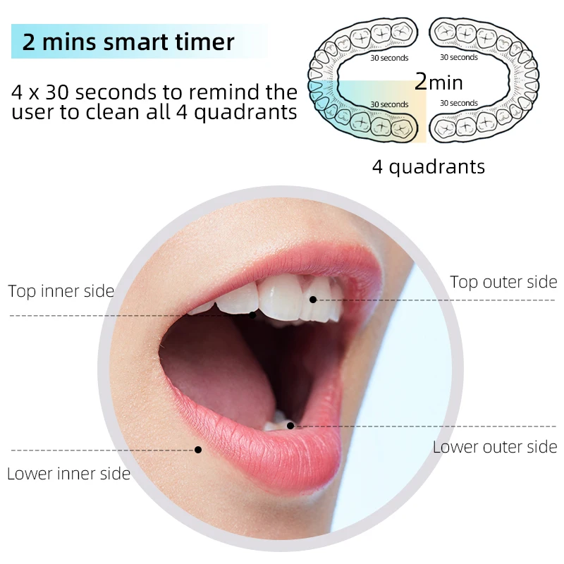 Rotating Toothbrush Oscillating Rechargeable Travel Electric Toothbrush Smart Electr Brush Tooth