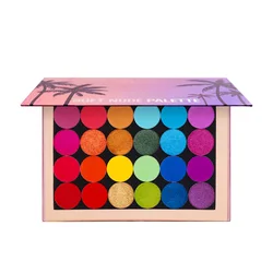 Cosmetics Private Label Makeup Eye Shadow 24 Color Cardboard Neon Custom Bright Eyeshadow Palette
