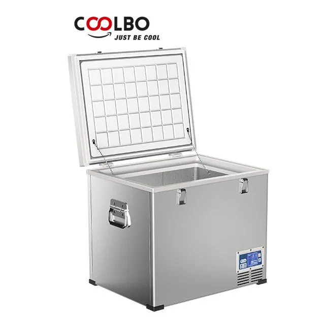 Portable 45L DC 12/24V chest freezer cold rolled-sheet auto car refrigerator freezer with compressor
