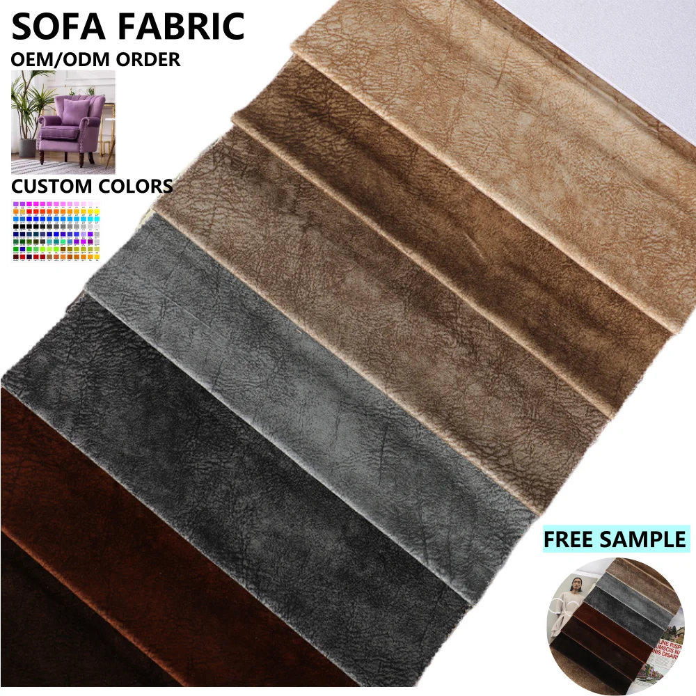 100% Polyester Luxury Printed Knitted Velvet Fabric Plain Upholstery for Sofas Furniture Curtains Cars-Holland Velvet Model