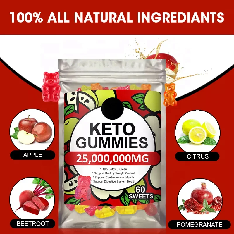 Wholesale Herbal Extract  Supplement Healthy Weight Loss Gummy Candy Keto Fat Burning Gummies