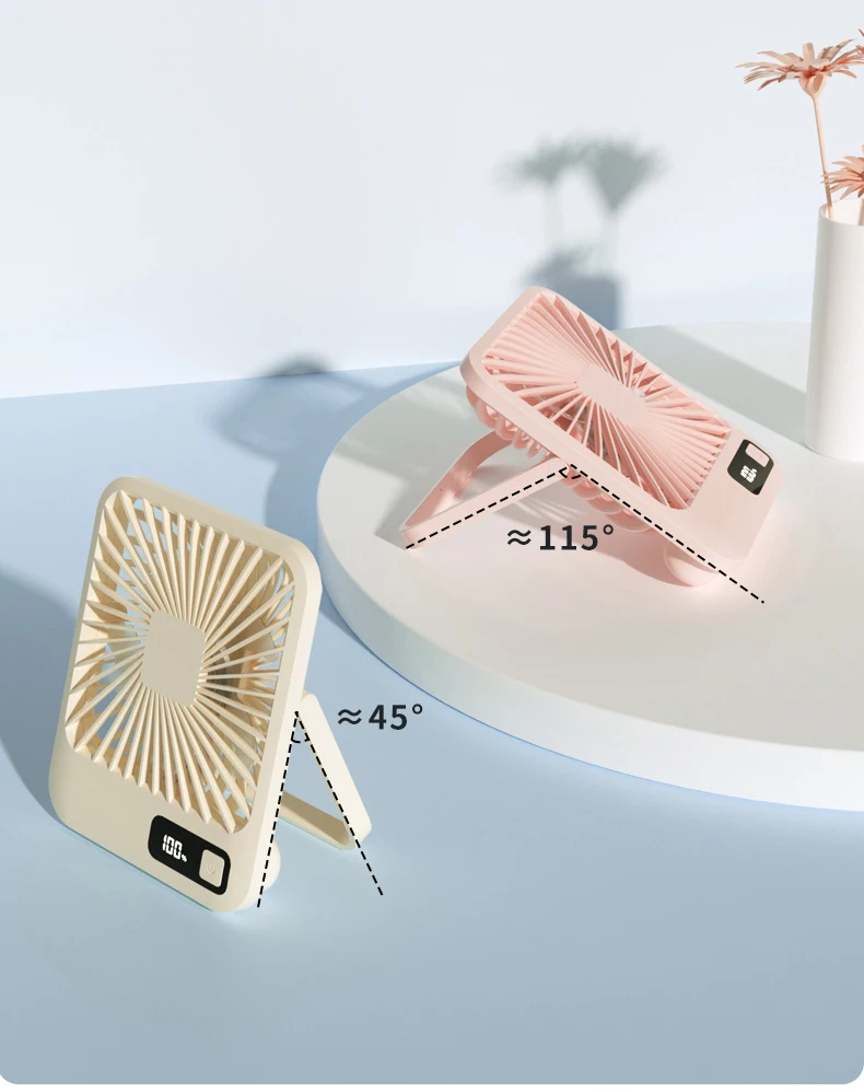JISULIFE 2021 Mini USB Rechargeable Portable Hand Fan With 4800mah Battery Small Cute Hand Fan With Flashlight