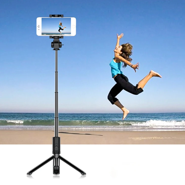 New Design Folding Integrated Portable  Mobile Phone wireless Tripod Selfie Stick