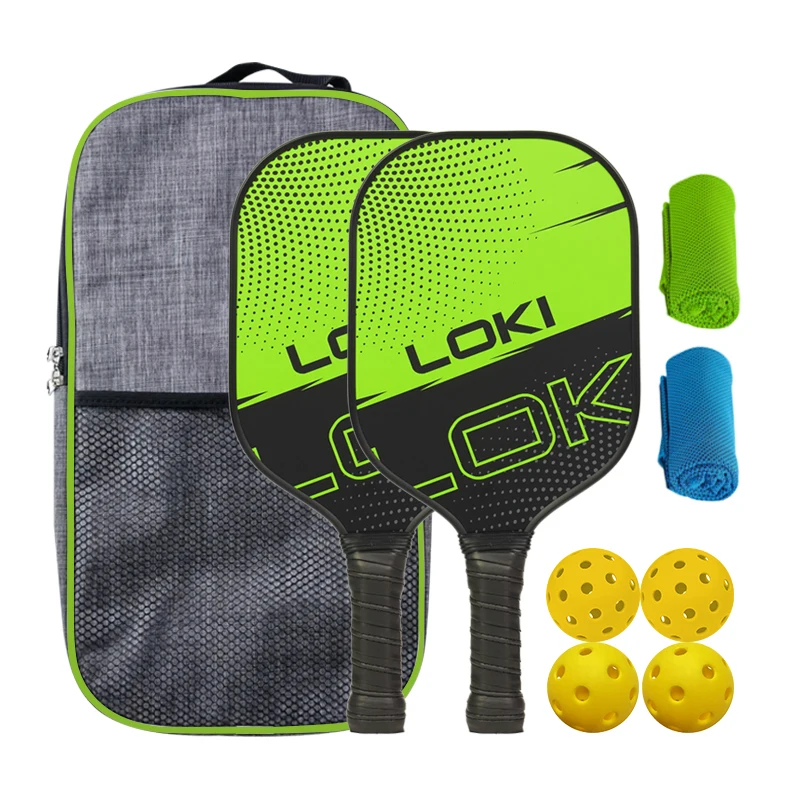 Professional Usapa Approved Loki pickleball paddle set of 2 rackets with 3k Carbon Fiber surface