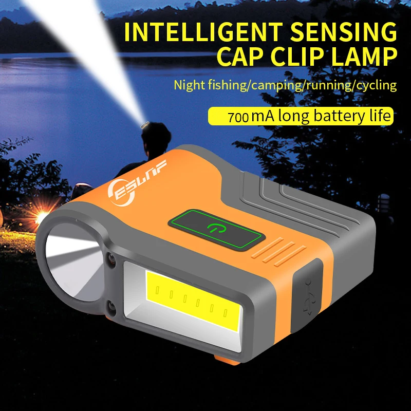 Led Headlamp Rechargeable Ball Cap Light Led Clip On Pocket Clip Hat LED Floodlights Hands-free Baseball Hat Light
