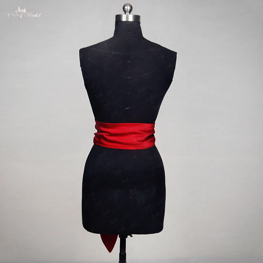 RSS12 Red Sash Satin Wedding Belt