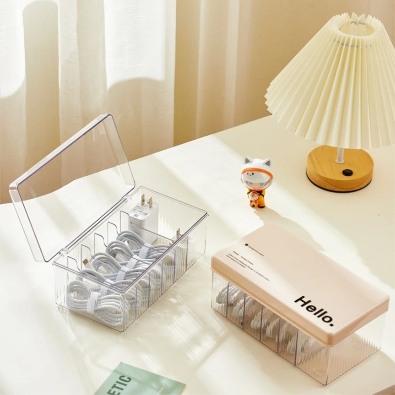 Data cable storage box  mobile phone power charging cable  charger organize  artifact  desktop cable