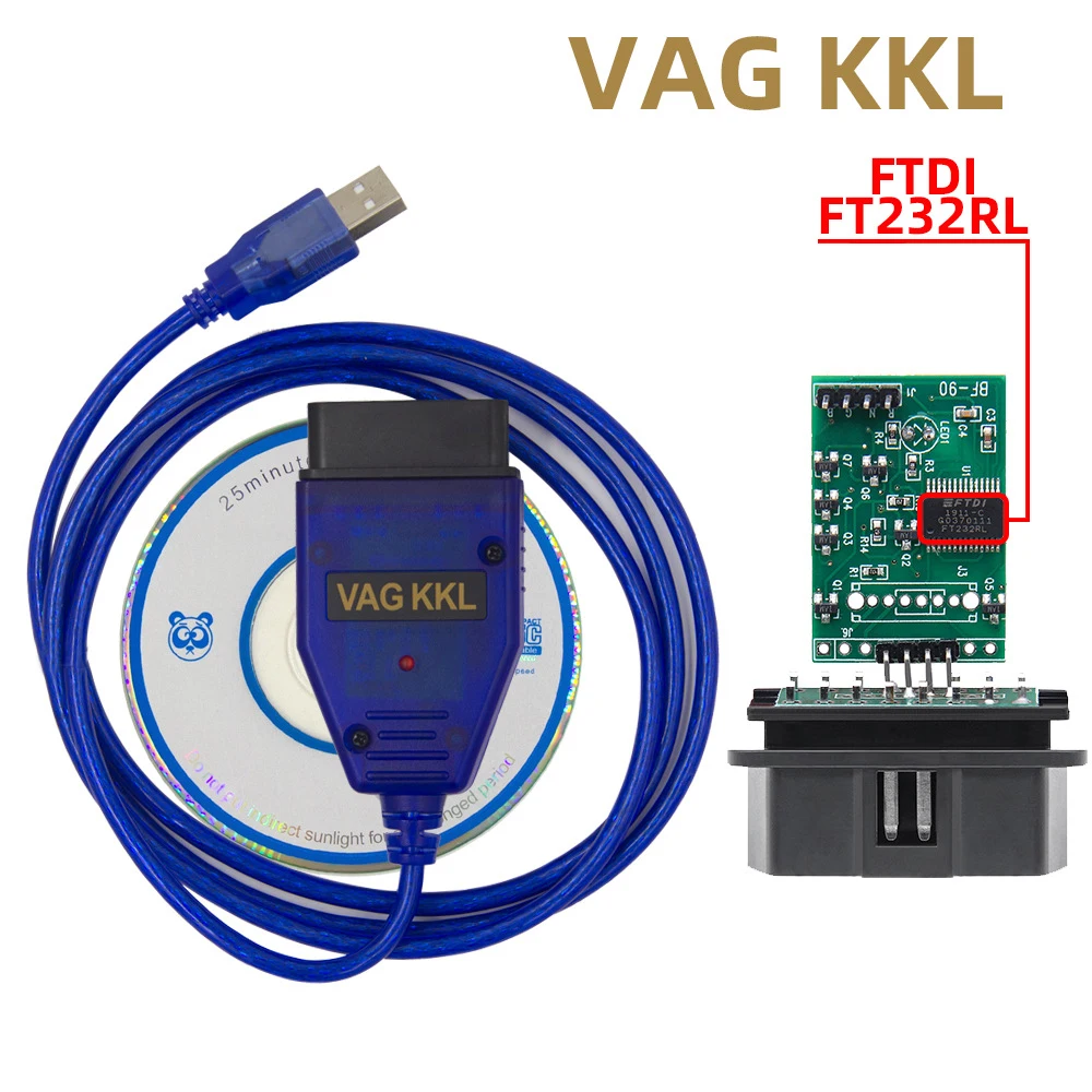 Car Diagnostic Tool VAG USB KKL 409 Interface FT232RL Cable Scanner